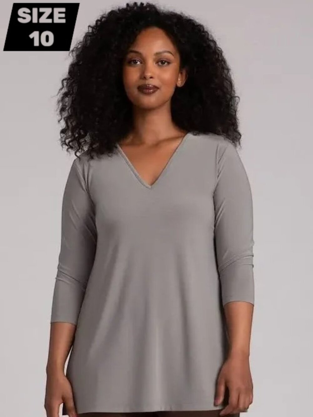 SYMPLI - Nu Ideal V-Neck Tunic (Taupe) NWT